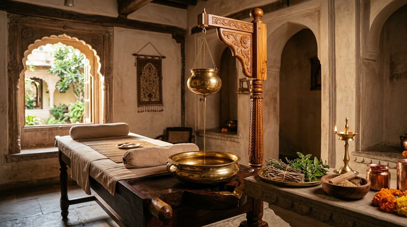 Shirodhara therapy at Vaidanya